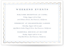 Aurelia Foil-Pressed Grand Wedding Weekend Itinerary Cards