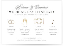 Gilded Ampersand Foil-Pressed Grand Wedding Weekend Itinerary Cards
