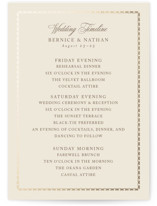 Ahlum Foil-Pressed Grand Wedding Weekend Itinerary Cards