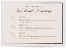 Tux Foil-Pressed Grand Wedding Weekend Itinerary Cards