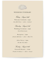 Cove Foil-Pressed Grand Wedding Weekend Itinerary Cards