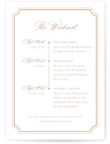 Wedding Weekend Itinerary Cards