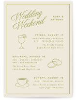 rory Wedding Weekend Itinerary Cards