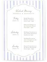 Delicate Vines Wedding Weekend Itinerary Cards