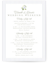 Ocean Point Wedding Weekend Itinerary Cards