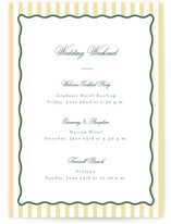 Curved Frame Wedding Weekend Itinerary Cards