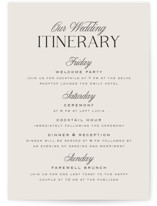 Galleria Wedding Weekend Itinerary Cards