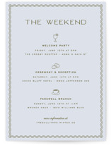 callum Wedding Weekend Itinerary Cards