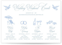 Coastal crest Wedding Weekend Itinerary Cards
