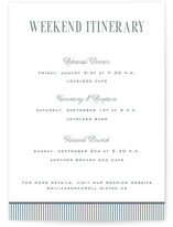 Modern Stripes Wedding Weekend Itinerary Cards