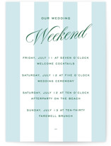 Island Palm Wedding Weekend Itinerary Cards