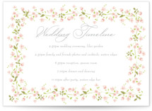 Rosebud Wedding Weekend Itinerary Cards