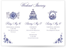 Blooming Crest Wedding Weekend Itinerary Cards