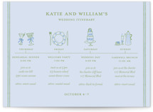 Hydrangea Vines Wedding Weekend Itinerary Cards