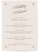 Vintage Romance Wedding Weekend Itinerary Cards