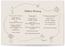Sketchbook Love Wedding Weekend Itinerary Cards