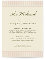 hayden Wedding Weekend Itinerary Cards