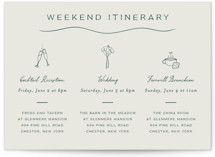 Pair of Calla Lilies Wedding Weekend Itinerary Cards
