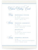 Patterned florals Wedding Weekend Itinerary Cards