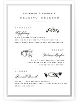 Aspen Knoll Wedding Weekend Itinerary Cards