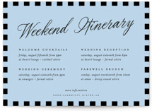 Tarte Tatin Wedding Weekend Itinerary Cards
