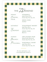 grid Wedding Weekend Itinerary Cards