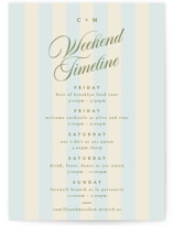 Gilmore Wedding Weekend Itinerary Cards