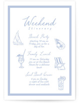 The Big Day Wedding Weekend Itinerary Cards