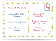Retro Palm Springs Wedding Weekend Itinerary Cards