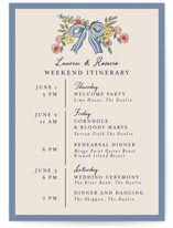 Grand Wedding Weekend Itinerary Cards