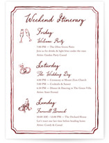 Grand Wedding Weekend Itinerary Cards