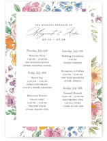 Grand Wedding Weekend Itinerary Cards