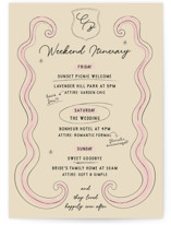 Grand Wedding Weekend Itinerary Cards