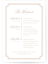 Grand Wedding Weekend Itinerary Cards