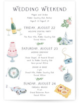 Grand Wedding Weekend Itinerary Cards