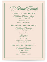 Grand Wedding Weekend Itinerary Cards