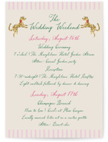 Grand Wedding Weekend Itinerary Cards