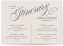 Grand Wedding Weekend Itinerary Cards
