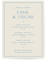 Grand Wedding Weekend Itinerary Cards