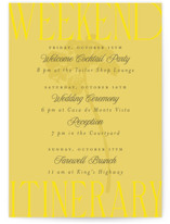 Grand Wedding Weekend Itinerary Cards