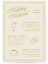 rory Grand Wedding Weekend Itinerary Cards