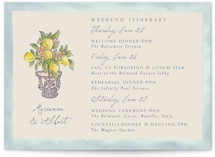 Amalfi Coast Wedding Grand Wedding Weekend Itinerary Cards
