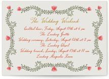 Chantilly Grand Wedding Weekend Itinerary Cards