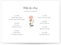 botanical cameo Grand Wedding Weekend Itinerary Cards