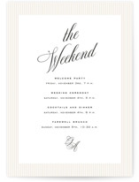 Modern Romance Grand Wedding Weekend Itinerary Cards