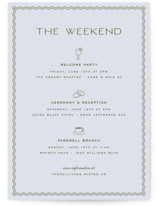 callum Grand Wedding Weekend Itinerary Cards