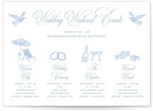 Coastal crest Grand Wedding Weekend Itinerary Cards