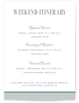 Modern Stripes Grand Wedding Weekend Itinerary Cards