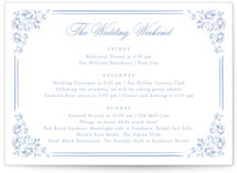 Constance Grand Wedding Weekend Itinerary Cards