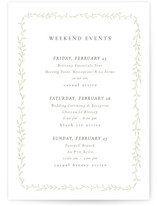 cramique Grand Wedding Weekend Itinerary Cards
